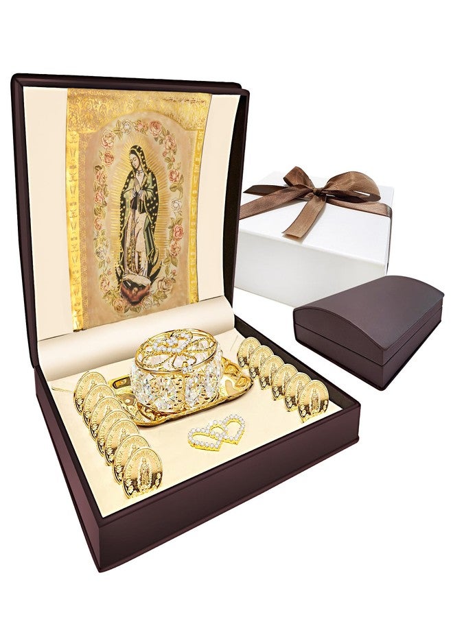 ESNOY Arras De Boda Catolica Virgen De Guadalupe Gifts, Arras Para Boda Catolica,Arras De Matrimonio,Arras for Wedding Coins Catholic,Classic Gold Ceremony Arras Set Decoracion Wedding Accessories - Image 1
