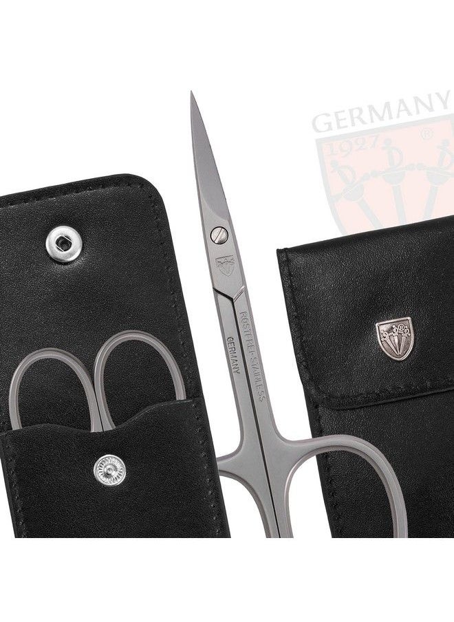 3 Swords Germany مقص بشرة منحني من الفولاذ المقاوم للصدأ عالي الجودة (قطعة واحدة) مع حقيبة للعناية بالأظافر من 3 Swords صنع في زولينغن بألمانيا  - Image 5