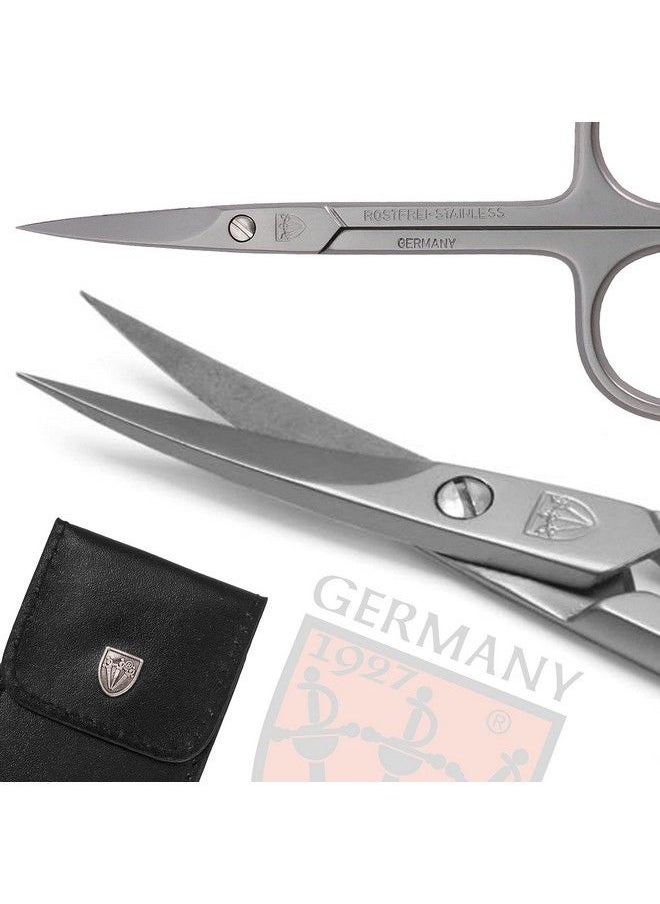 3 Swords Germany مقص بشرة منحني من الفولاذ المقاوم للصدأ عالي الجودة (قطعة واحدة) مع حقيبة للعناية بالأظافر من 3 Swords صنع في زولينغن بألمانيا  - Image 3
