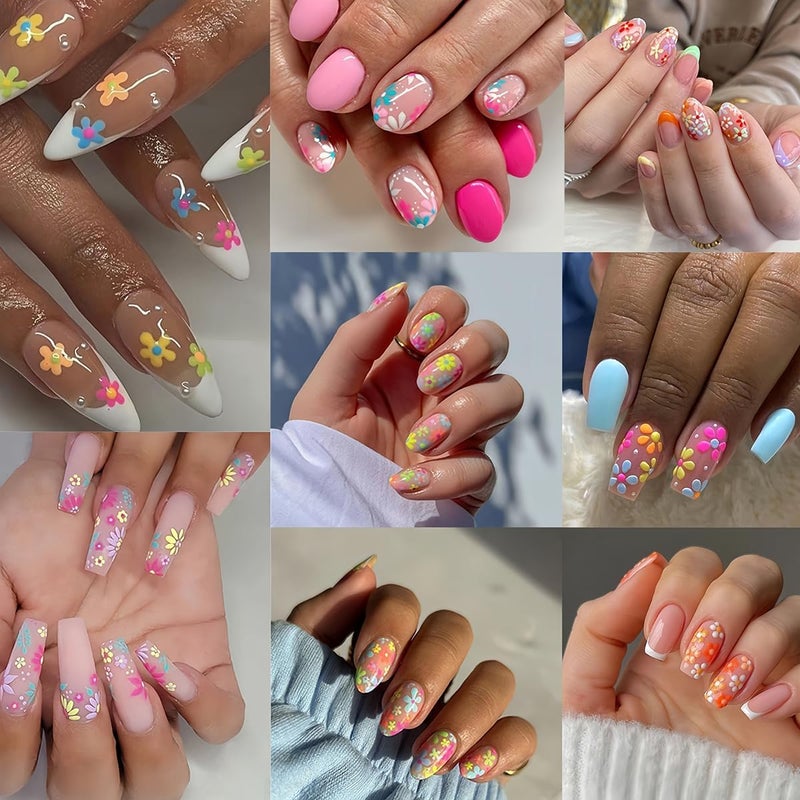 SPLOCUDU Flowers Nail Art Stickers Decals Colorful Flower Rose Daisy Cherry Blossoms Nail Stickers Design 3D Self-Adhesive Flowers Nail Art Supplies Charms for NailsArt Manicure Tips Decoration 30 Sheets - Image 5