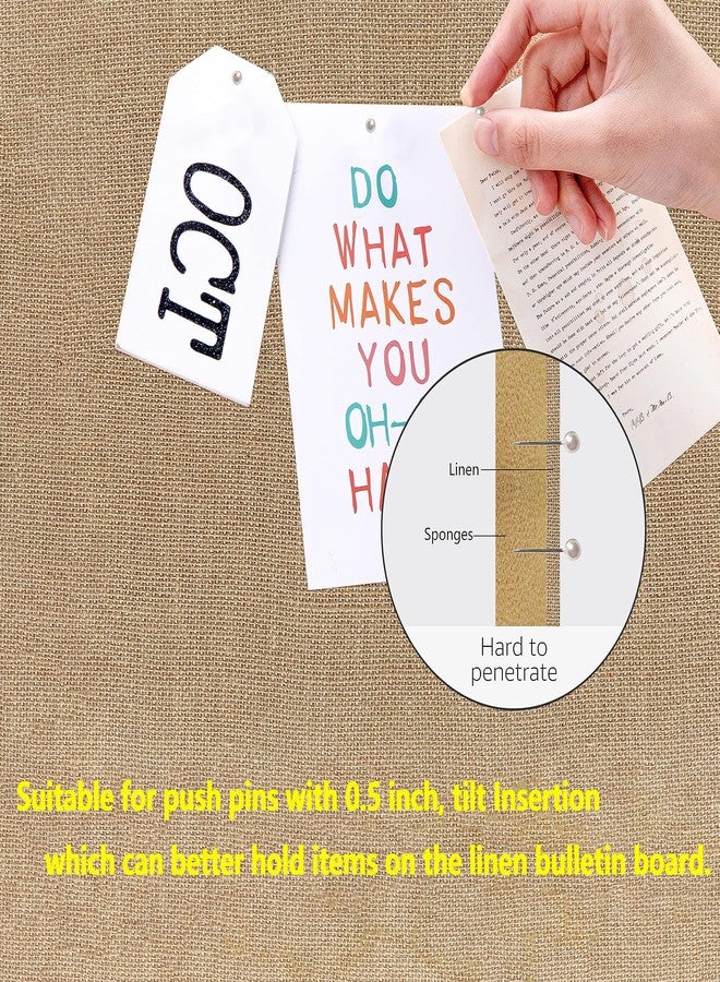 سوفي لوحة إعلانات من الفلين والكتان بإطار أسود، لوحات دبابيس كبيرة للجدران 18 × 29 بوصة، لوحة عرض لتنظيم الصور، لوحة رسائل للمكتب والمنزل والمطبخ - Image 3