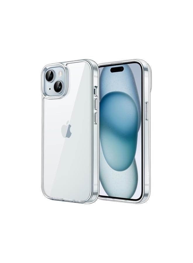 Jetech Case for iPhone 15 Plus 6.7-Inch, Non-Yellowing Shockproof Phone Bumper Cover, Anti-Scratch Clear Back (Clear) - Image 1
