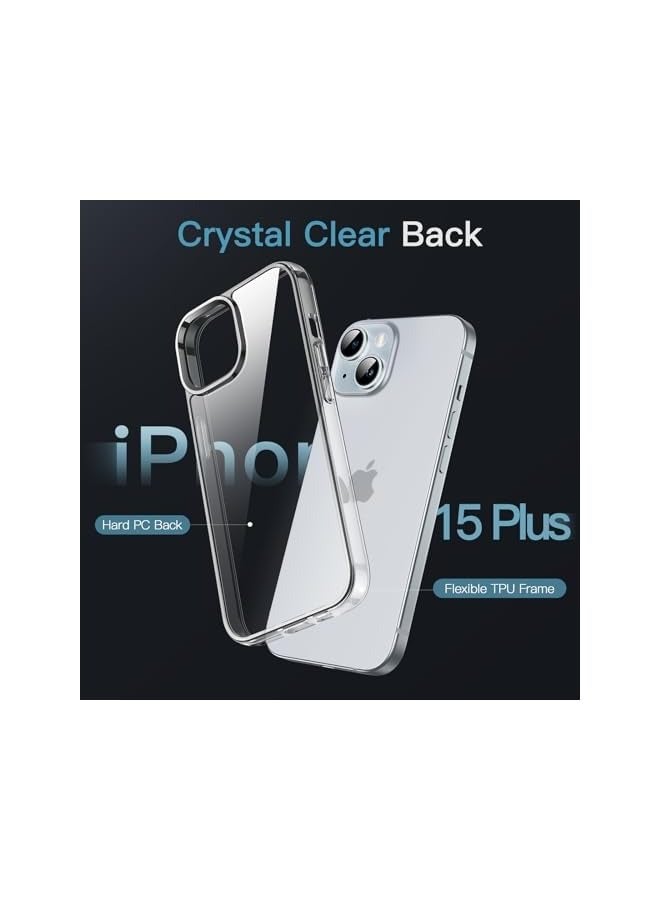 Jetech Case for iPhone 15 Plus 6.7-Inch, Non-Yellowing Shockproof Phone Bumper Cover, Anti-Scratch Clear Back (Clear) - Image 3
