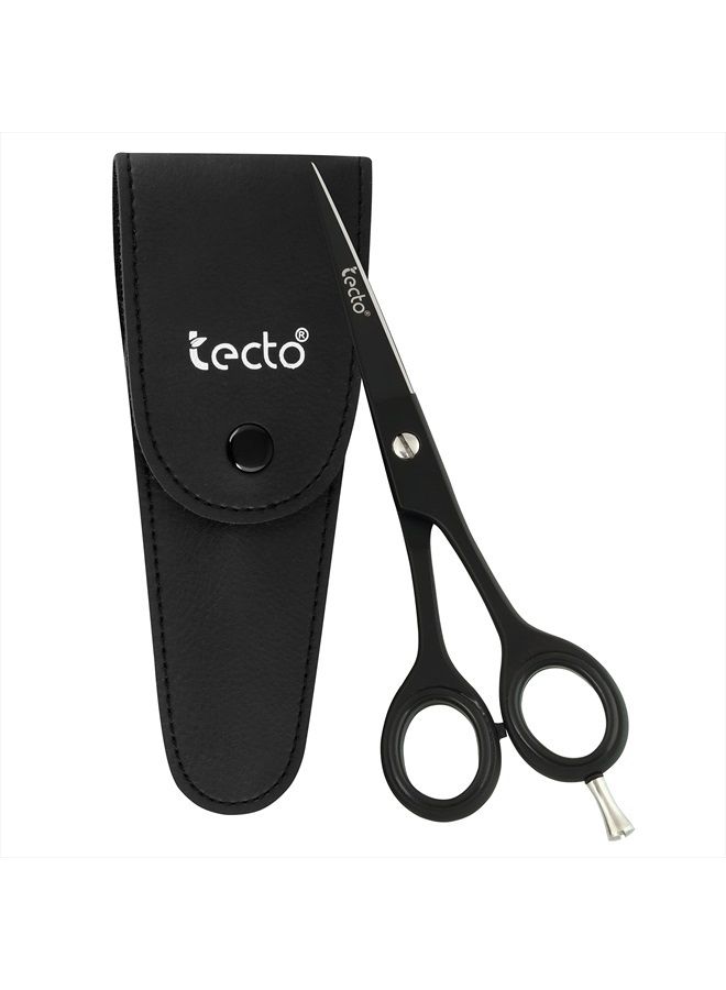 tecto Hair Cutting Scissors 6.6 inches - Professional Stainless Steel Barber Scissors, Extra Sharp Hair Cutting Shears, Premium hair scissors For Men, Women, Kids & Adults with Free Leather Case - Image 1