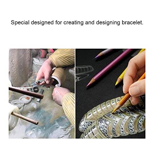 TMISHION Green Carving Wax, Jewelry Bracelet Wax Casting Tube Hole Bracelets Circle Mold Ring Tube Mold Jewelry Making Engraving Tool Accessory Jewelry Bracelet Wax Casting Tube Solid (L Round) - Image 5