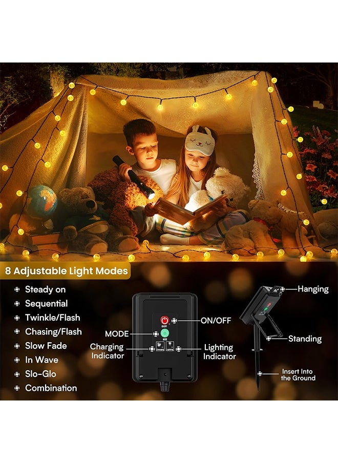 RATSAW 12m 100 LED Waterproof Solar Powered String Lights for Garden, Lighting for Home, Patio, Party  - Image 2