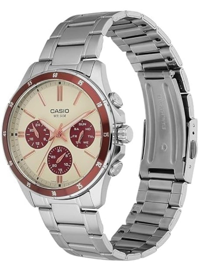 CASIO Men's Stainless Steel Analog Watch MTP-1374D-5A2VDF - 43.5 mm - Image 2