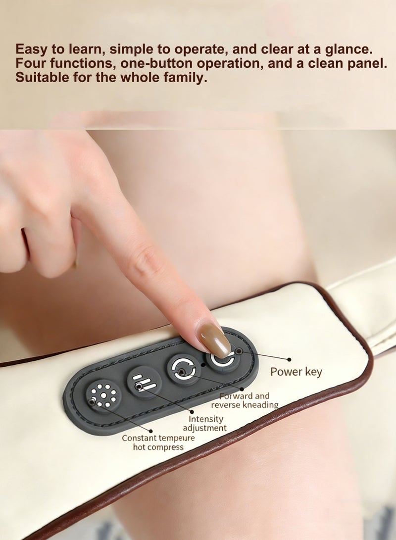 WEMART Cordless Neck Massager with Heat, Rechargeable Bionic Kneading Neck and Shoulder Massager for Pain Relief, Portable Deep Tissue Back Massage Pillow with Timer Function, Gifts for Women Men Mom Dad - Image 2