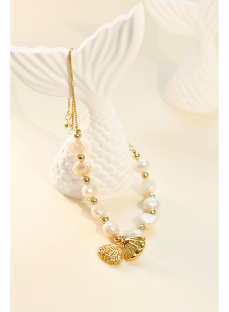 Lavida Freshwater pearl bracelet is versatile and simple - shell, fashionable for women, daily wear and gift to friends - Image 4