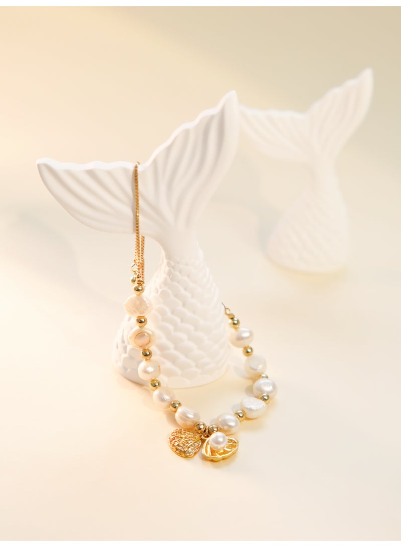 Lavida Freshwater pearl bracelet is versatile and simple - shell, fashionable for women, daily wear and gift to friends - Image 5