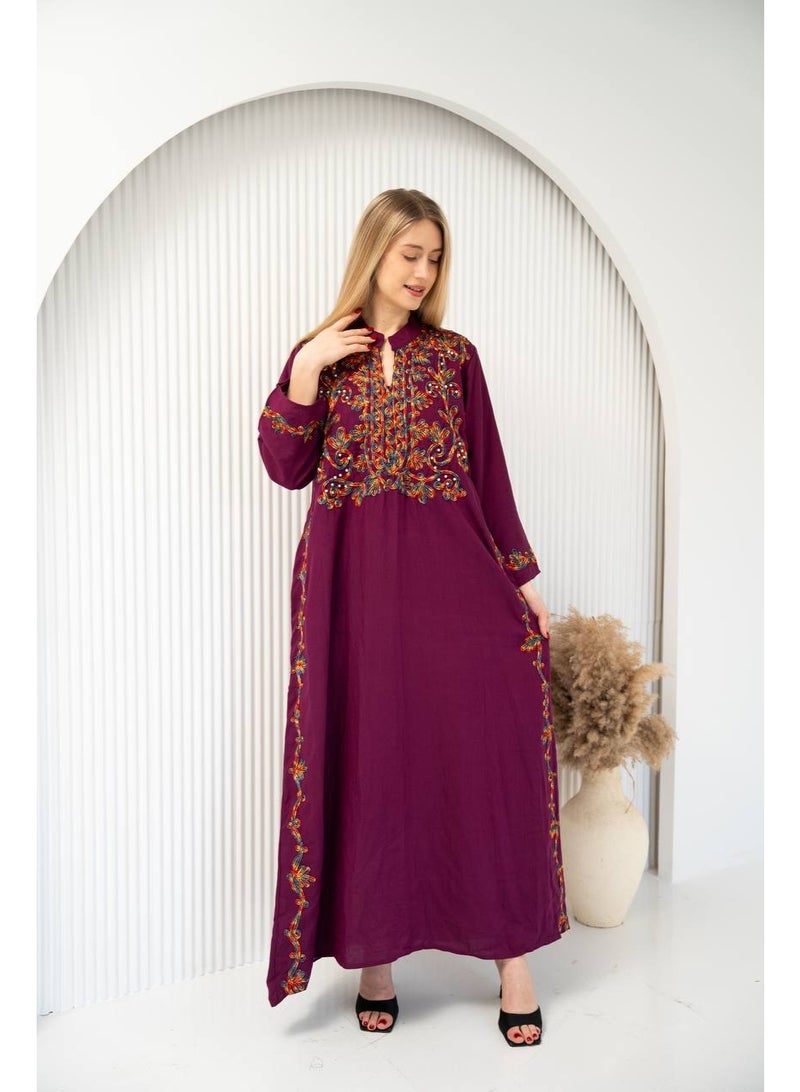 Brides Traditional embroidered cotton jalabiya - Image 1