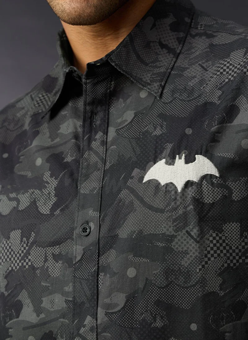 The Souled Store The Souled Store Men Batman Grey Printed Relaxed Shirts