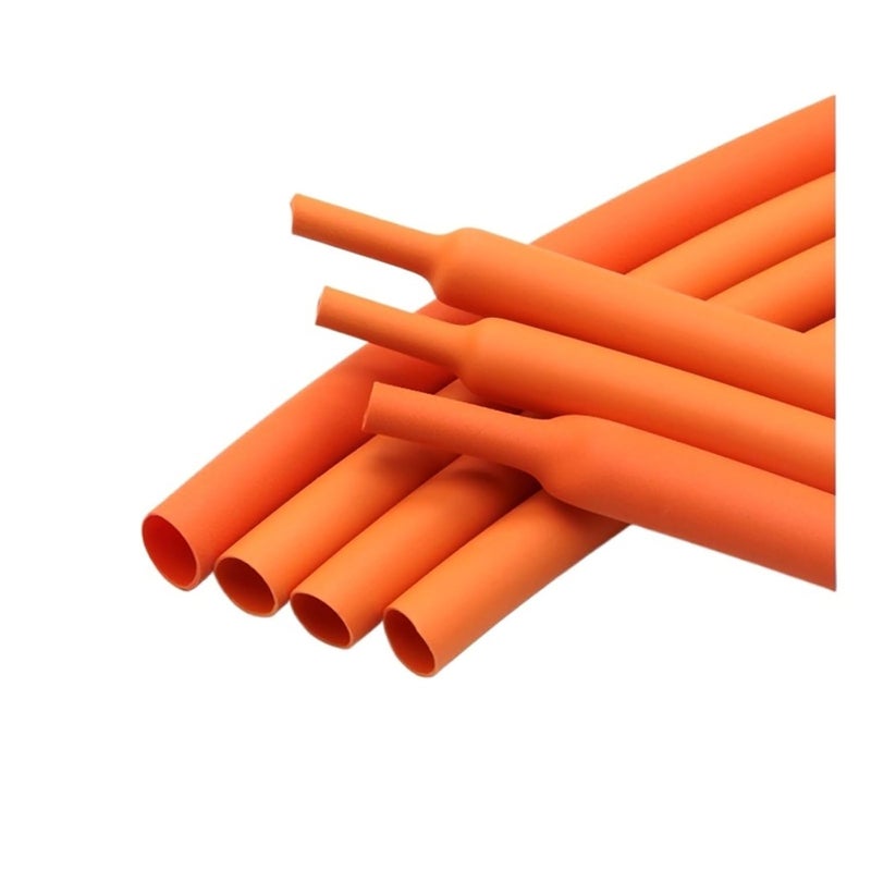 1~20M 3:1 Orange with Glue Heat Shrink Tube Dual Wall Tubing Diameter2.4~30mm Adhesive Lined Wrap Sleeve(6.4mm,5 Meters) - Image 1