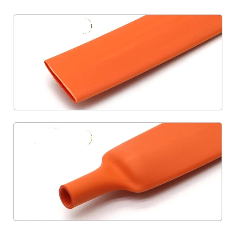 1~20M 3:1 Orange with Glue Heat Shrink Tube Dual Wall Tubing Diameter2.4~30mm Adhesive Lined Wrap Sleeve(6.4mm,5 Meters) - Image 4