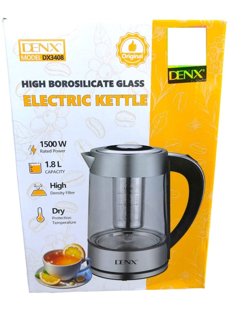 Denx 1.8L Electric Kettle with Temperature Control Degree 24 Hours, Stainless Steel Filter, 1500W - Image 4