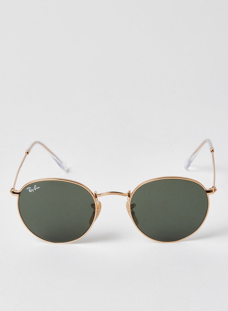 Ray-Ban Men Full Rim Round Sunglasses - 0RB3447 - Lens Size: 50 mm - Gold - Image 1