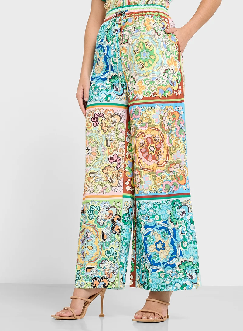 Ginger Baroque Patchwork Print Relaxed Shirt & Pant Co-Ord Set