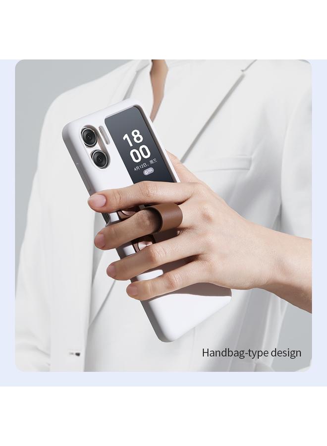 Nillkin Case For OPPO Find N2 Flip Skin Feel Liquid Silicone Phone Case With Finger Strap - Image 5