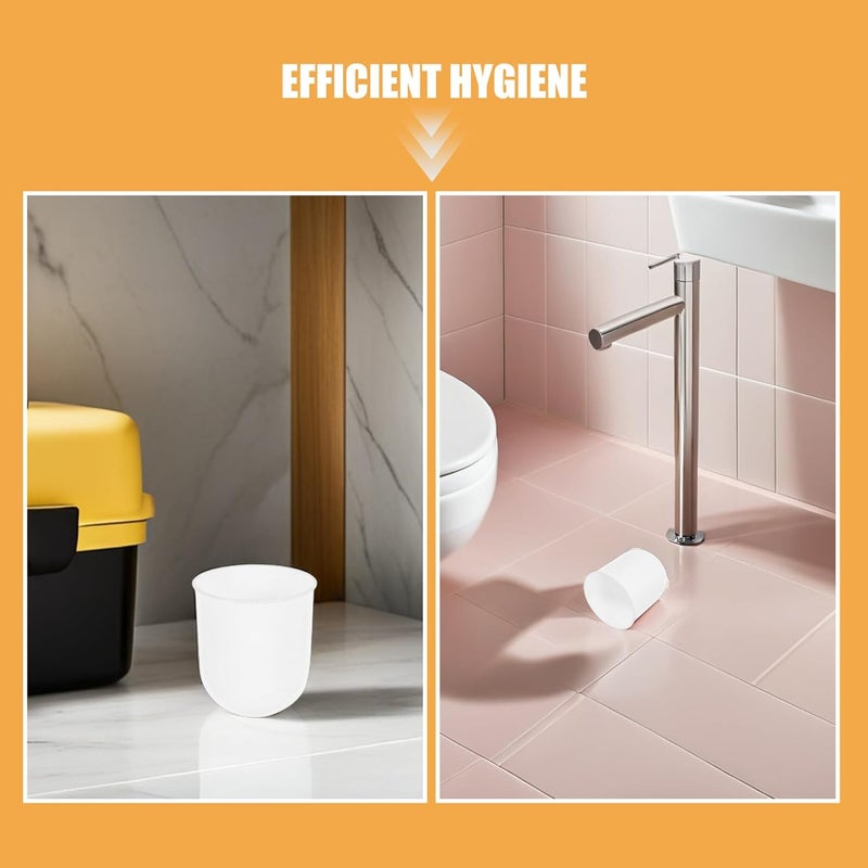 PRETYZOOM 6pcs Toilet Brush Cup with Plastic Holder Toilet Bowl Brush Stand for Bathroom Cleaning Suitable for Indoor Restrooms - Image 2