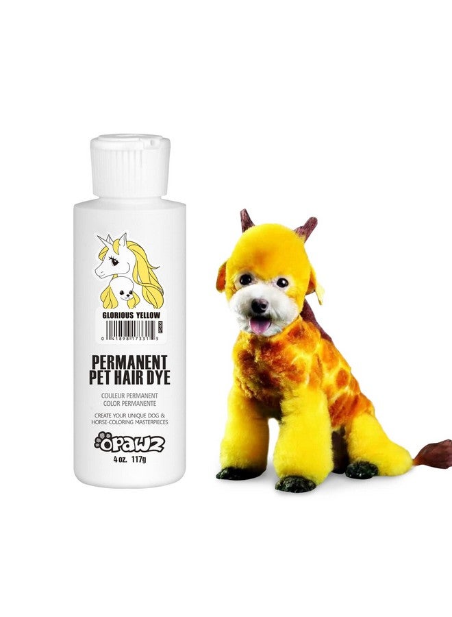 OPAWZ Permanent Dog Hair Dye, Pet Hair Dye Safely Used by Grooming Salons for a Decade, Pet Safe Dye Lasts Over 20 Washes, Bright Color for Dogs and Horses (Glorious Yellow) - Image 1