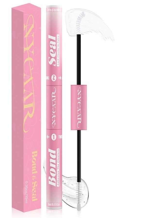 NYCAAR Lash Clusters Glue White Bond and Seal for Eyelash Clusters Latex-Free Waterproof Lash Glue Long-Lasting Eyelashes Bond Strong Hold Eyelash Cluster Adhesive for 72 Hours（White,10ml） - Image 1