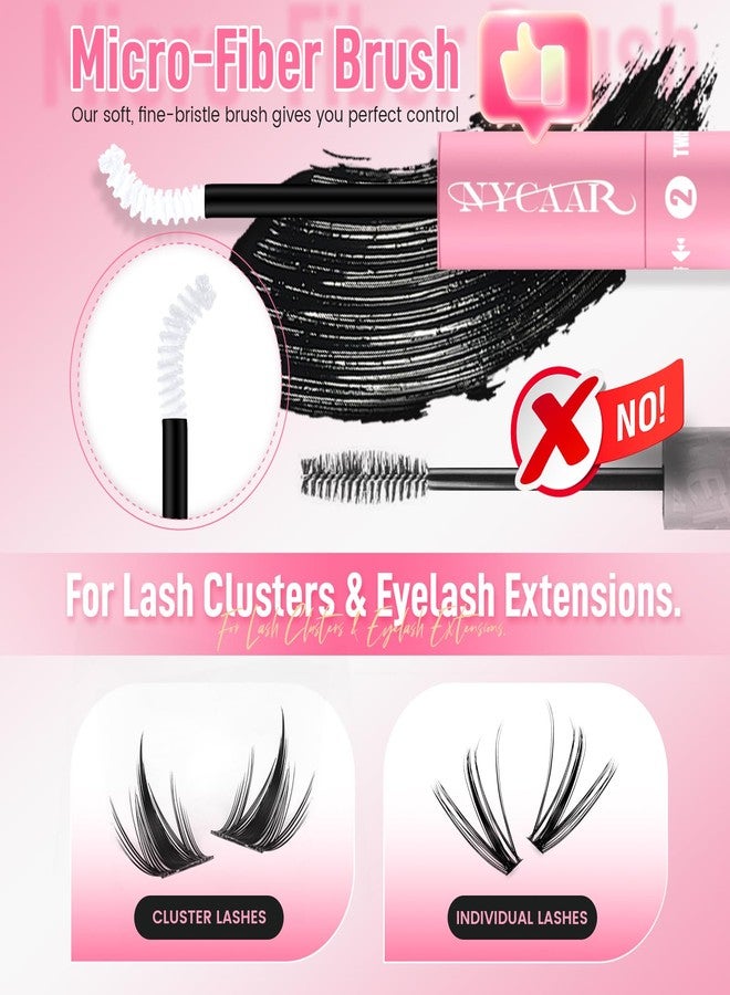 NYCAAR Lash Clusters Glue White Bond and Seal for Eyelash Clusters Latex-Free Waterproof Lash Glue Long-Lasting Eyelashes Bond Strong Hold Eyelash Cluster Adhesive for 72 Hours（White,10ml） - Image 2