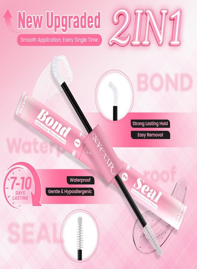 NYCAAR Lash Clusters Glue White Bond and Seal for Eyelash Clusters Latex-Free Waterproof Lash Glue Long-Lasting Eyelashes Bond Strong Hold Eyelash Cluster Adhesive for 72 Hours（White,10ml） - Image 3
