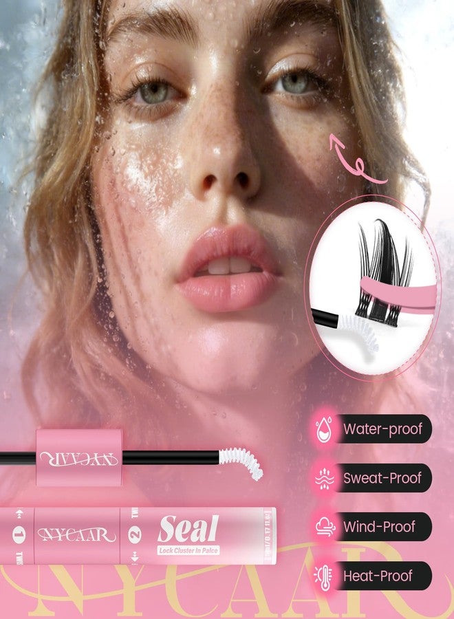 NYCAAR Lash Clusters Glue White Bond and Seal for Eyelash Clusters Latex-Free Waterproof Lash Glue Long-Lasting Eyelashes Bond Strong Hold Eyelash Cluster Adhesive for 72 Hours（White,10ml） - Image 4