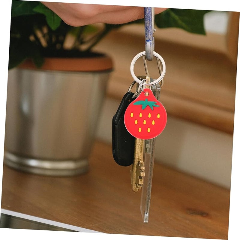Jojofuny 2 Pack Lost Keychain Case Protective Sleeve Shockproof Scratch Resistant Strawberry Design - Image 2