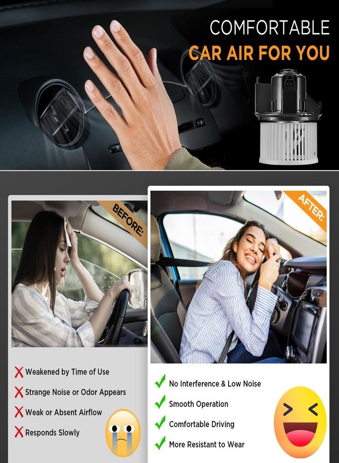 SYKRSS محرك مروحة تكييف الهواء SYKRSS رقم 700236، متوافق مع شيفروليه سيلفرادو وترافيرس، وجي إم سي أكاديا وسييرا 1500/2500/3500 HD، مروحة تدفئة/تكييف هواء لمحرك المروحة GM3126135، PM9365، GM3126142 - Image 4
