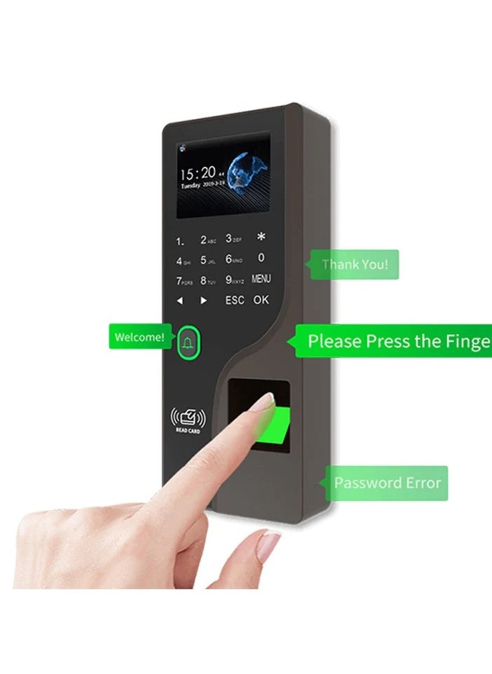 Generic - Biometric WiFi Fingerprint Time Attendance Machine Inculed Password RFID Card Opens The Color Screen Door Lock With Mobile Phone Time Record - Image 1