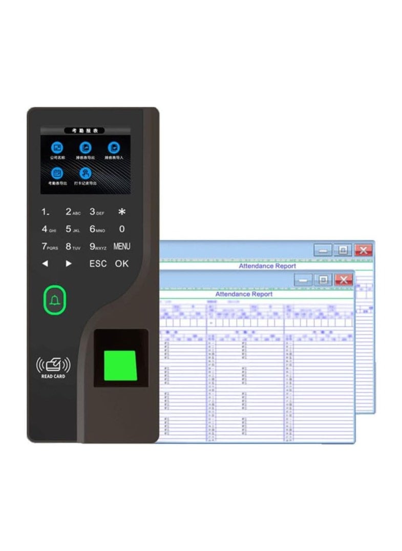 Generic - Biometric WiFi Fingerprint Time Attendance Machine Inculed Password RFID Card Opens The Color Screen Door Lock With Mobile Phone Time Record - Image 1