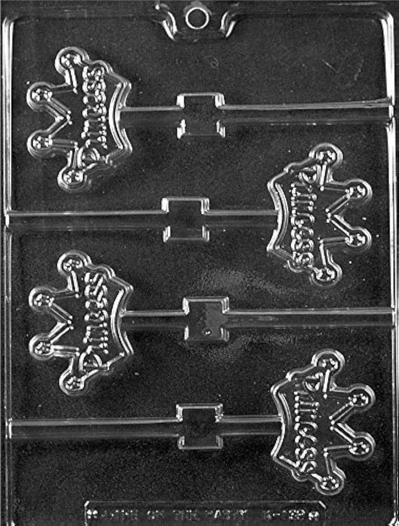 Life of the Party Life of the Party K139 Princess Crown Lollipop Sucker Chocolate Candy Mold 