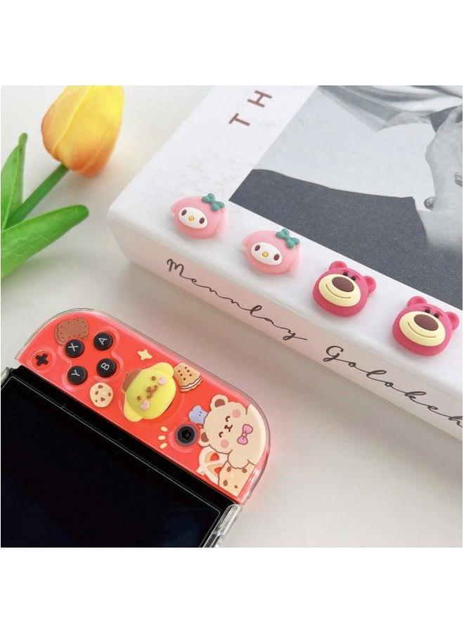 Digital Computer/game Console Protective Case/shell - Shockproof Scratch-resistant-Product Color:switch Rocker Cap-Model:Green + Brown Corner  - Image 3