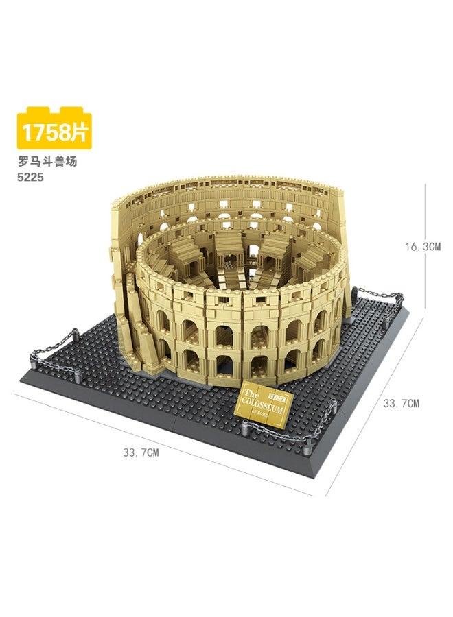 wange Colosseum Rome Italy Building Blocks Set 5225 (Age 6+, 1756 Pieces) - Image 3