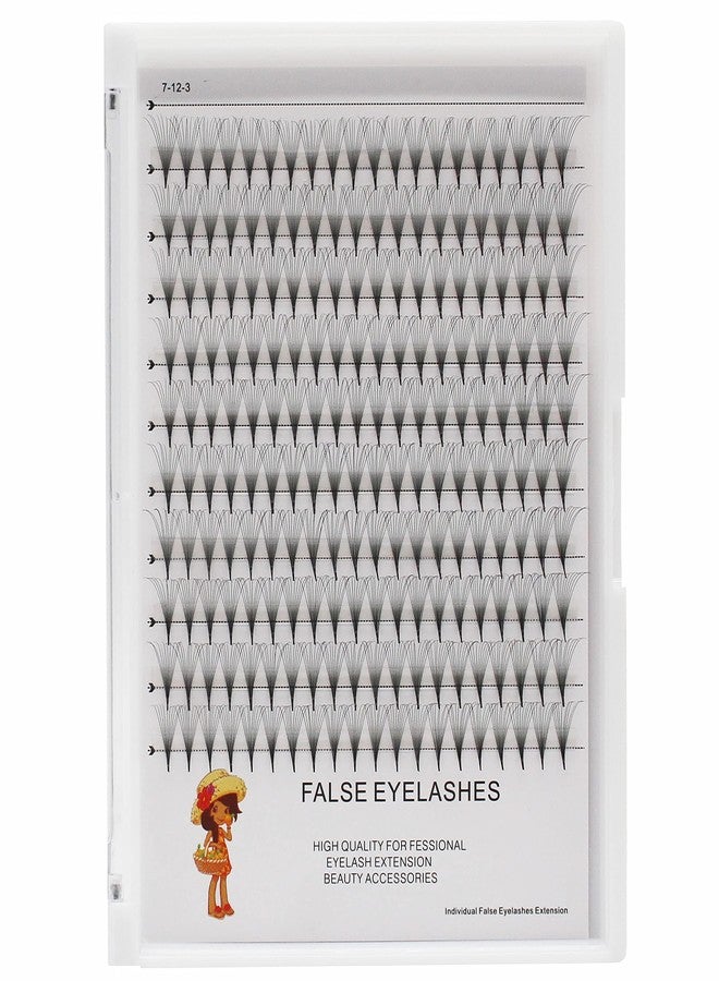 Bodermincer D Curl 10-18mm To Choose Lashes Premade Fans 10D Long Stem Russian Volume Professional Eyelash Extensions Faux Mink (12MM) - Image 1