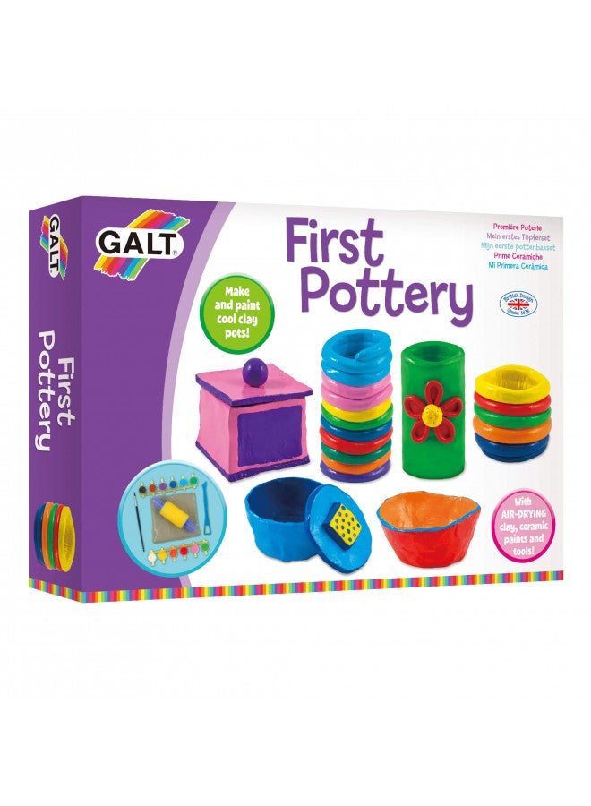 Galt Toys, First Pottery, Kids' Craft Kits, Clay and Paint Ages 6 Years Plus - Image 1