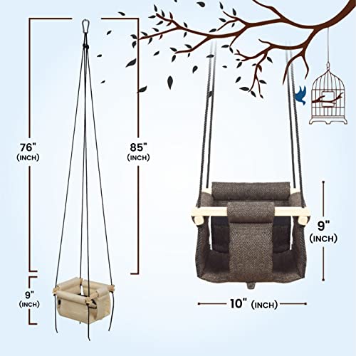 BOFFLE Swing for Kids | Jhula for Kids | Jhula for Baby | Baby Swing Hanging Indoor Outdoor | Baby Garden Swing with 2 Pillows (1 to 3 Years) (Up to 20 Kg) - Image 5