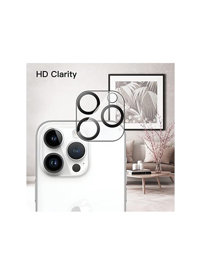 JETech Full Coverage Screen Protector for iPhone 14 Pro Max 6.7-Inch with Camera Lens Protector, Tempered Glass Film, HD Clear, 2-Pack Each - Image 4