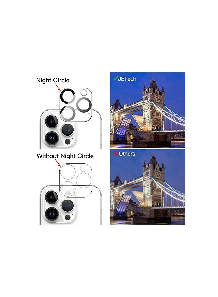 JETech Full Coverage Screen Protector for iPhone 14 Pro Max 6.7-Inch with Camera Lens Protector, Tempered Glass Film, HD Clear, 2-Pack Each - Image 5