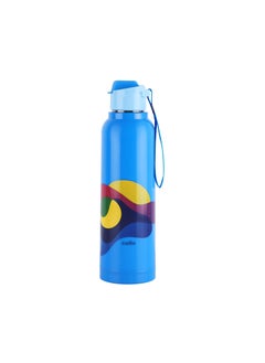 Cello CELLO Puro Steel-X Benz Pro 600 | Leak Proof | Wide Mouth & Easy to Open | Insulated Inner Steel Outer Plastic Water Bottle | 520ml| Set of 3, Assorted 