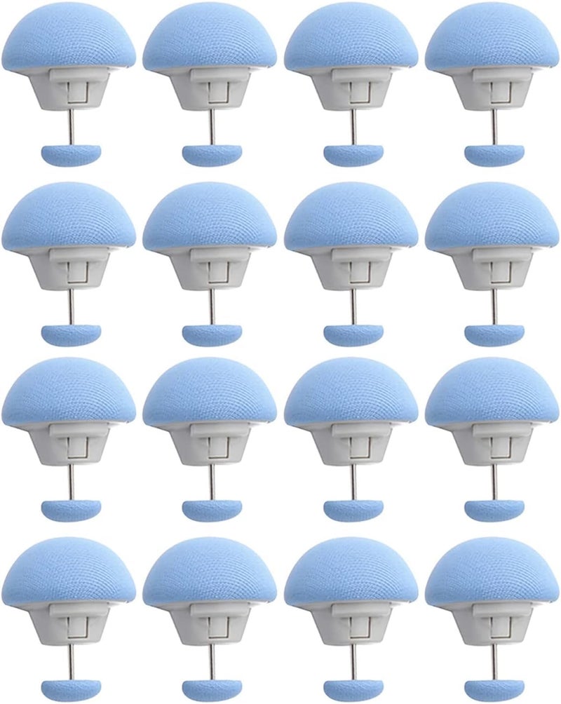Krivety Krivety 16 Pcs Duvet ClipsNonSlip Duvet Cover Clips to Keep Duvet in PlaceComforter Quilt Holder Fixator OneKey Unlock for Blanket Bed Sheet Curtain Socks Mattress Blue Pack of 16  - Image 1