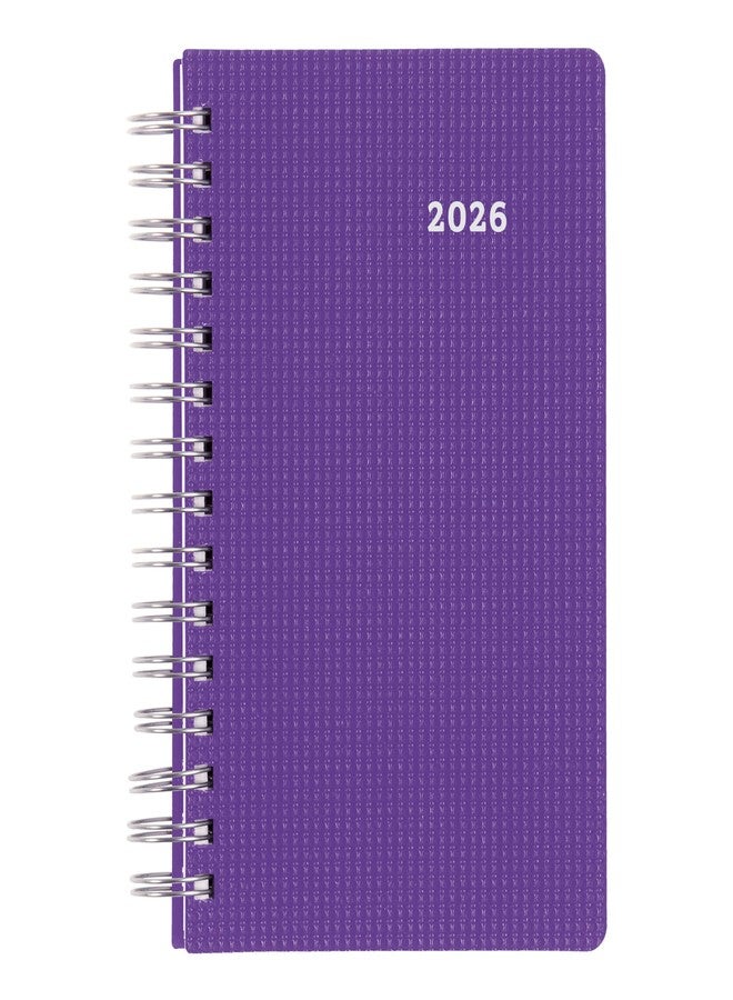 براونلاين مخطط براونلاين® 2026 ديرافليكس اليومي/الشهري، دفتر مواعيد، 12 شهرًا، من يناير إلى ديسمبر، تجليد حلزوني مزدوج، 8 بوصة × 5 بوصة، بنفسجي (CB634V.PUR-26) - Image 1