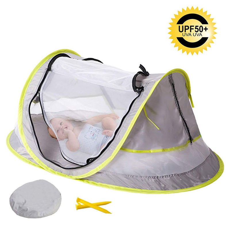 Baby Beach Tent Portable Pop Up Tent UPF 50+ Sun Shelters Baby Shade with Mosquito Net Sun Shade Beach Umbrella for Infant - Image 4