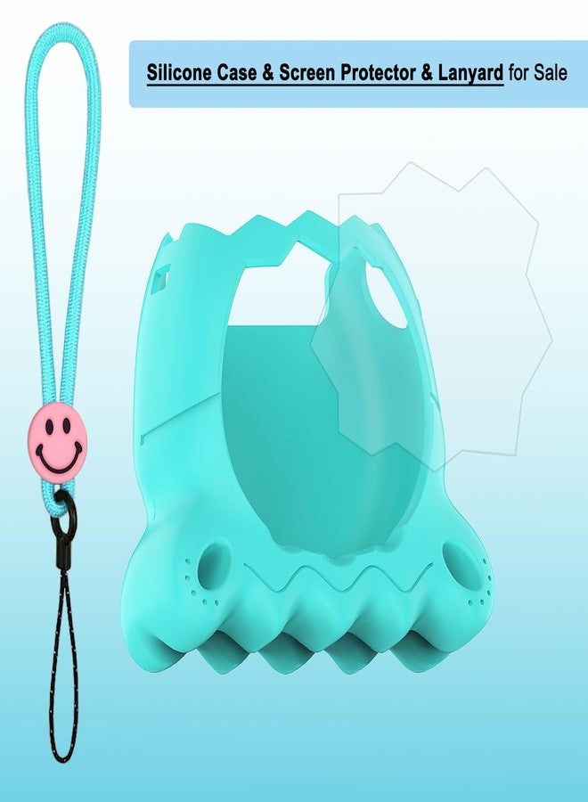 JCHPINE Silicone Cover Case for Tamagotchi Paradise Interactive Virtual Pet, Stand Up Case for Tamagotchi Paradise Screen Protector and Lanyard (Jade Forest) - Image 3