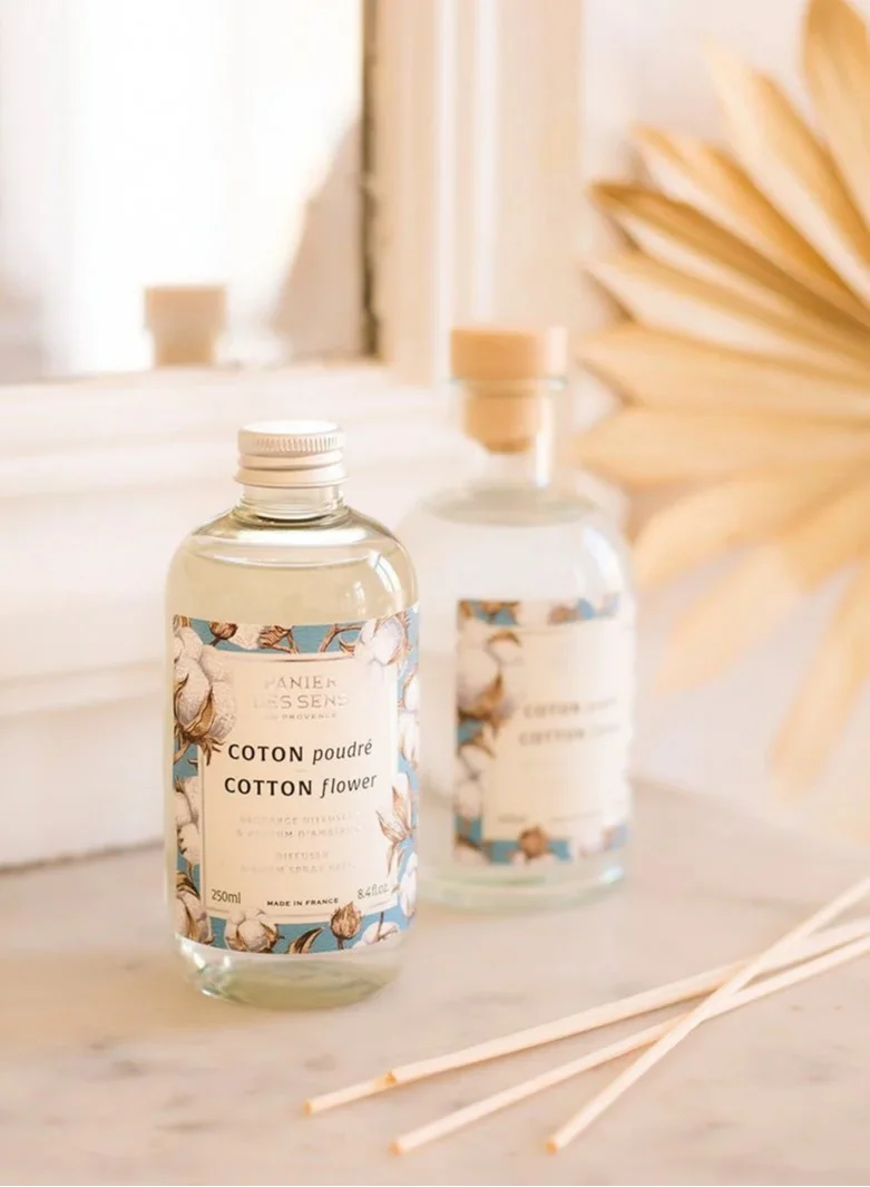 PANIER DES SENS Diffuser and room fragrance refill - Powdered Cotton 250ml