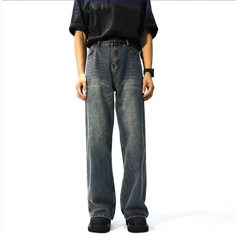 Unisex Classic Denim Jeans Loose Fit Daily Outdoor Wear - Image 2