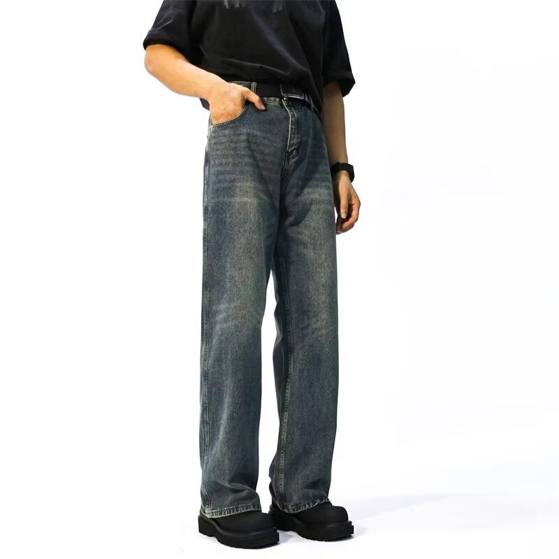 Unisex Classic Denim Jeans Loose Fit Daily Outdoor Wear - Image 3