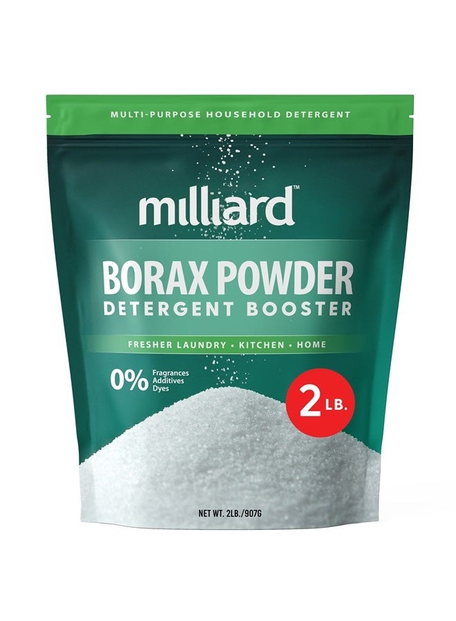 milliard مسحوق البوراكس - عامل تنظيف متعدد الأغراض، معزز لمنظفات الغسيل (2 رطل) - Image 1
