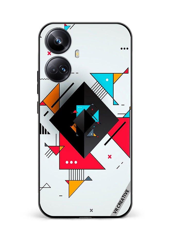 VR CREATIVE Protective Case Cover For Realme 10 Pro Plus Geometric Abstract Design Multicolour - Image 1